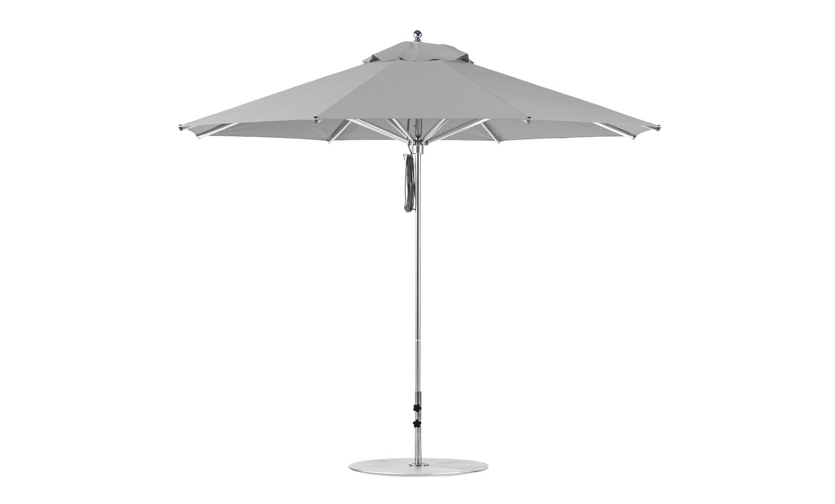 Ledge Lounger Premier 11' octagon pool umbrella with Cadet Gray canopy