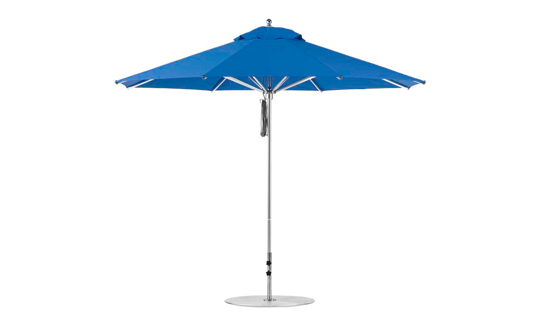Ledge Lounger Premier 11' octagon pool umbrella with Pacific Blue canopy