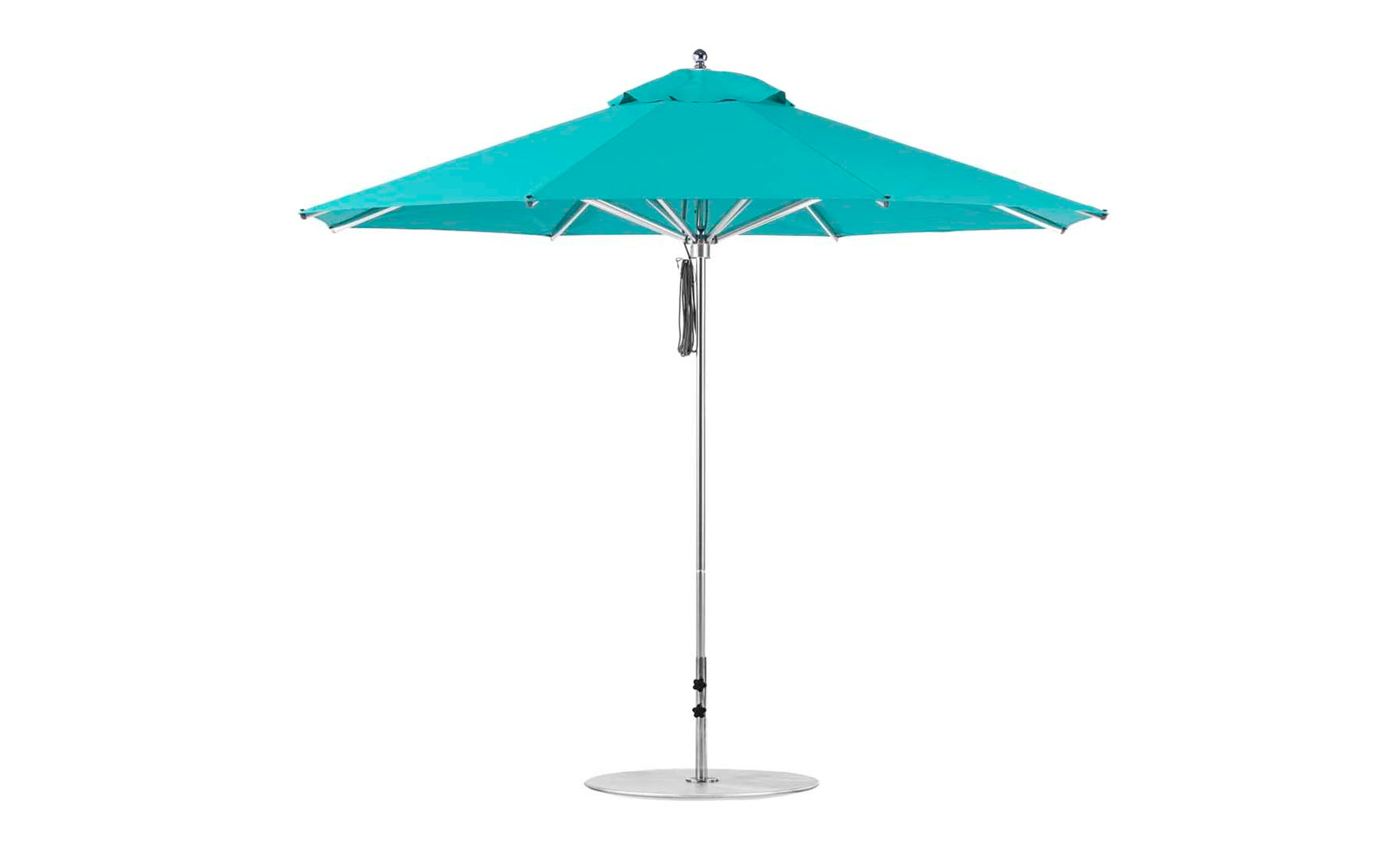Ledge Lounger Premier 11' octagon pool umbrella with Turquoise canopy