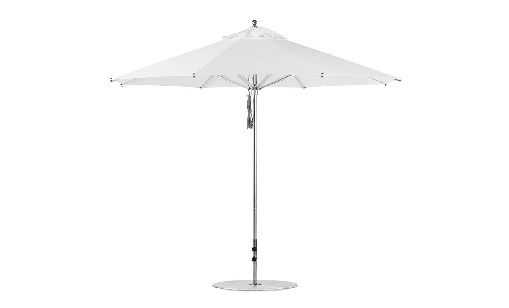 Ledge Lounger Premier 11' octagon pool umbrella with White canopy