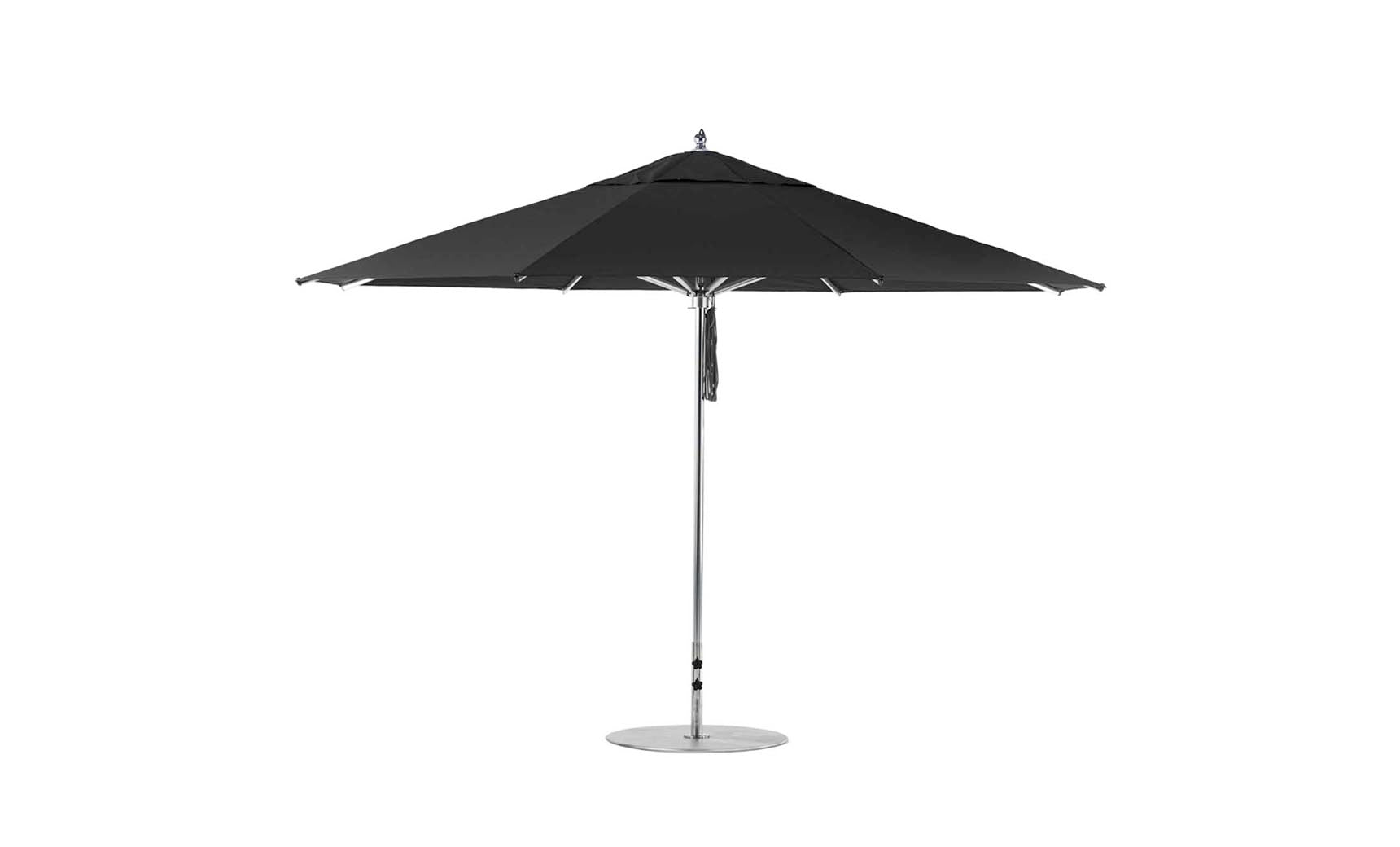 Ledge Lounger Premier 13' octagon pool umbrella with Black canopy