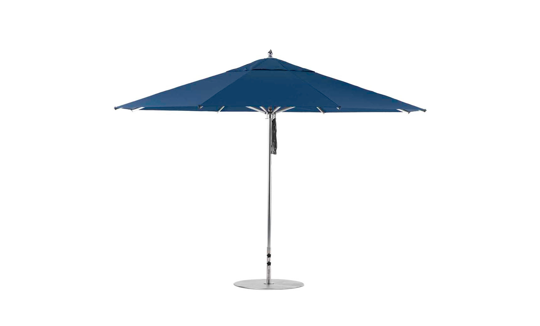 Ledge Lounger Premier 13' octagon pool umbrella with Captain Navy canopy