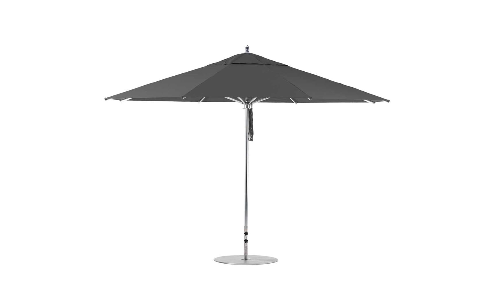 Ledge Lounger Premier 13' octagon pool umbrella with Charcoal Gray canopy