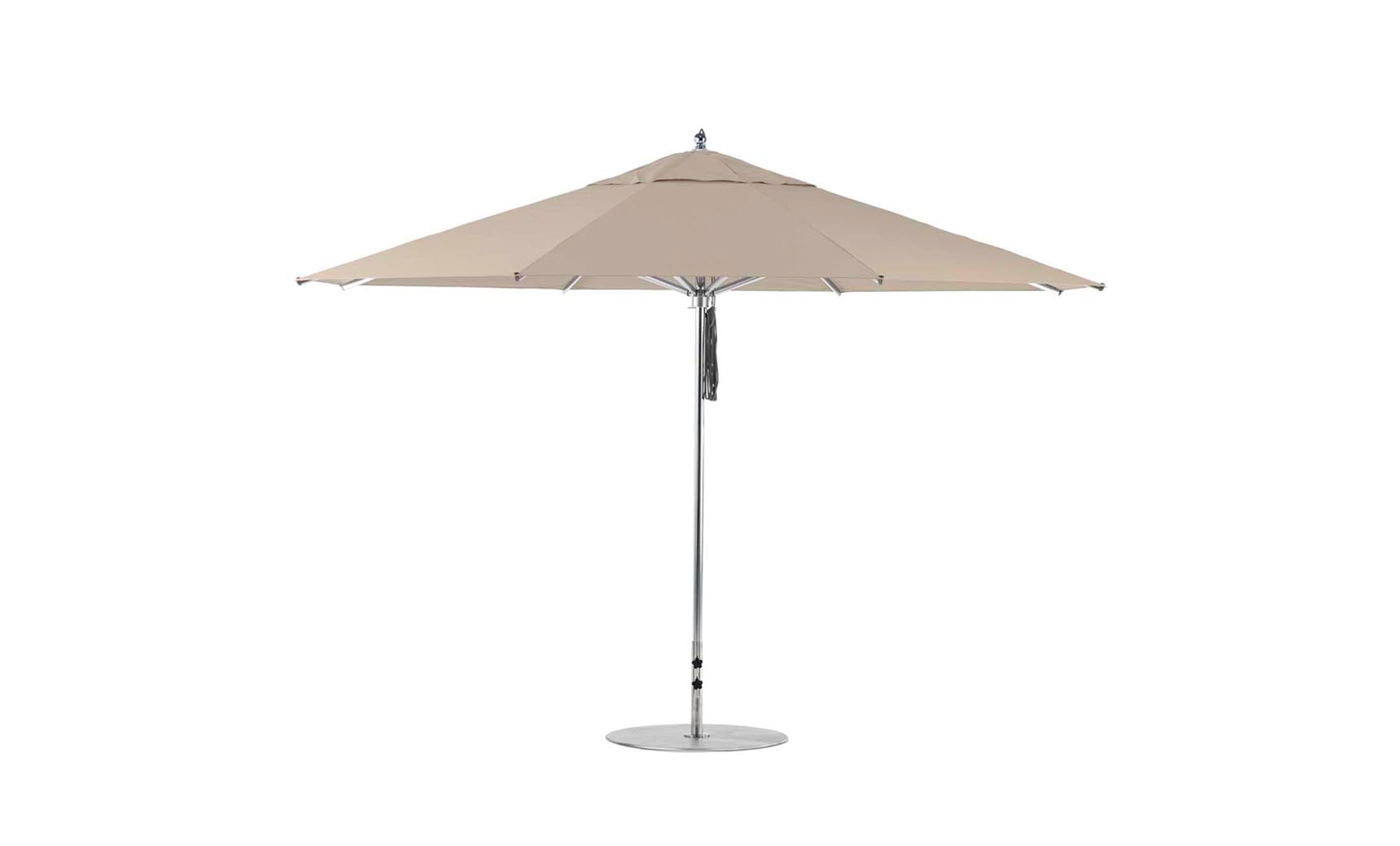 Ledge Lounger Premier 13' octagon pool umbrella with Linen canopy