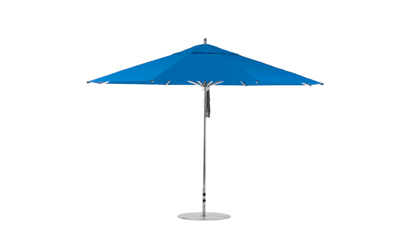 Ledge Lounger Premier 13' octagon pool umbrella with Pacific Blue canopy