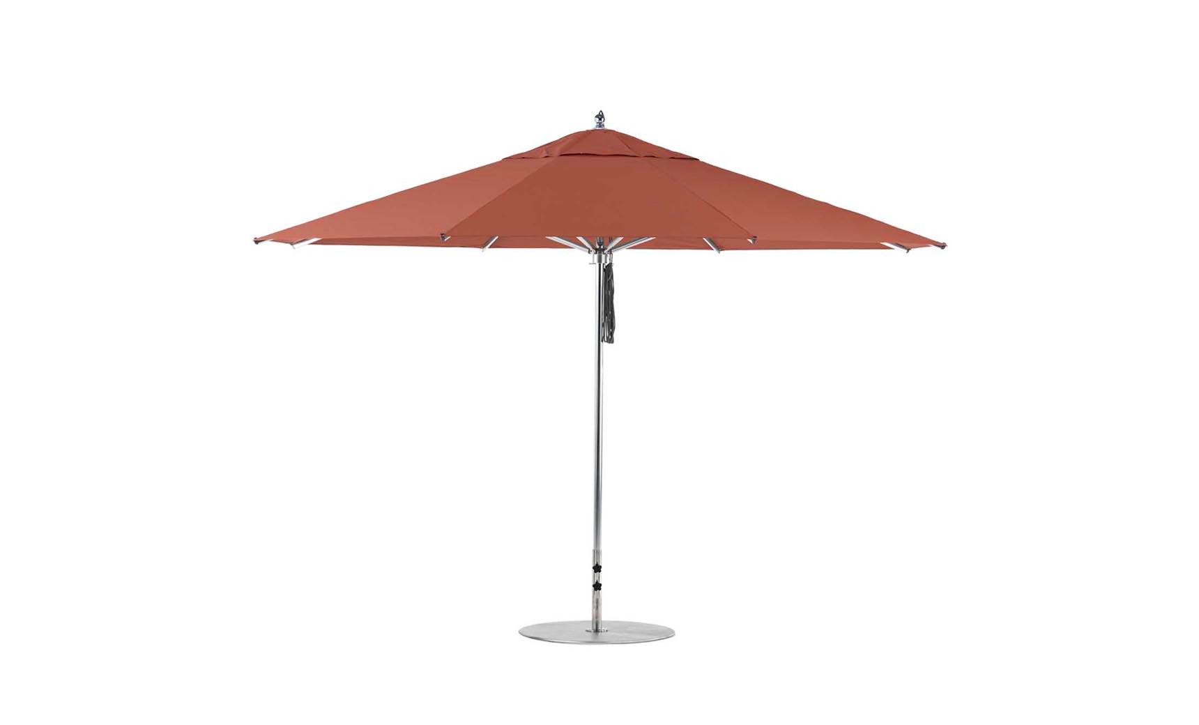Ledge Lounger Premier 13' octagon pool umbrella with Terracotta canopy