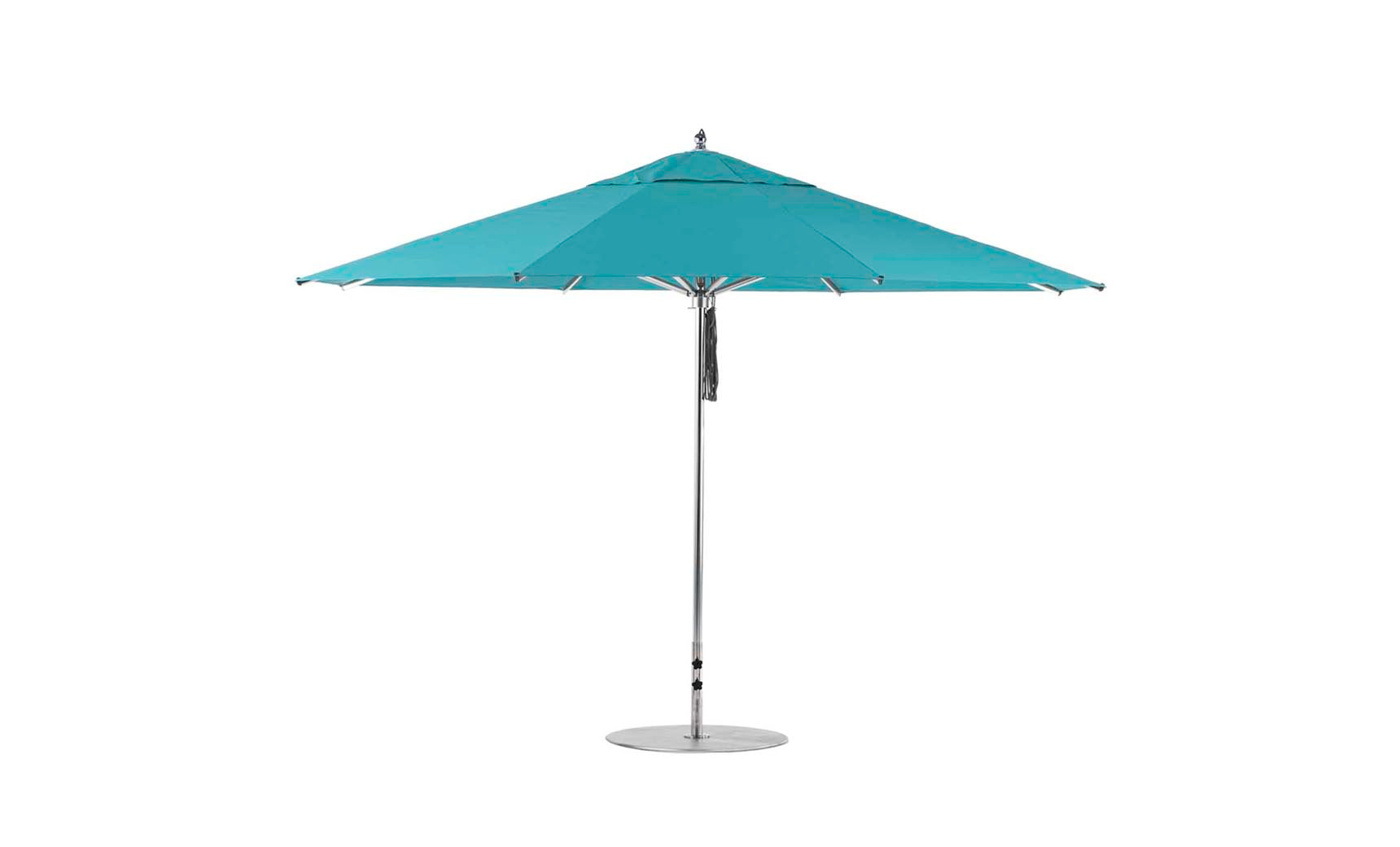 Ledge Lounger Premier 13' octagon pool umbrella with Turquoise canopy