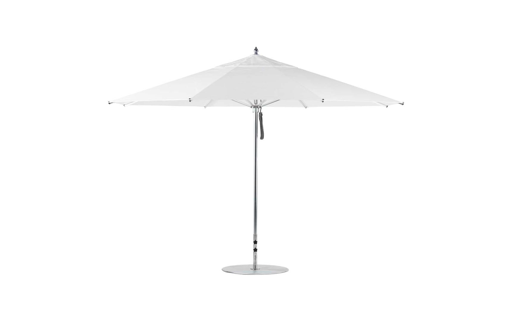 Ledge Lounger Premier 13' octagon pool umbrella with White canopy