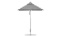Ledge Lounger Premier 6.5' square pool umbrella with Black Stripe canopy