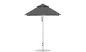 Ledge Lounger Premier 6.5' square pool umbrella with Charcoal Gray canopy