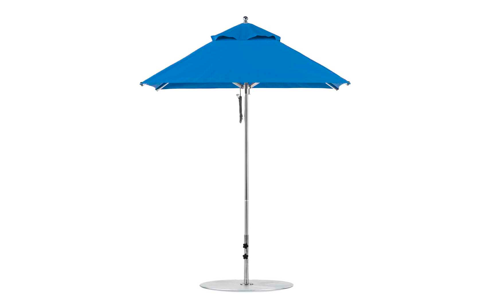 Ledge Lounger Premier 6.5' square pool umbrella with Pacific Blue canopy