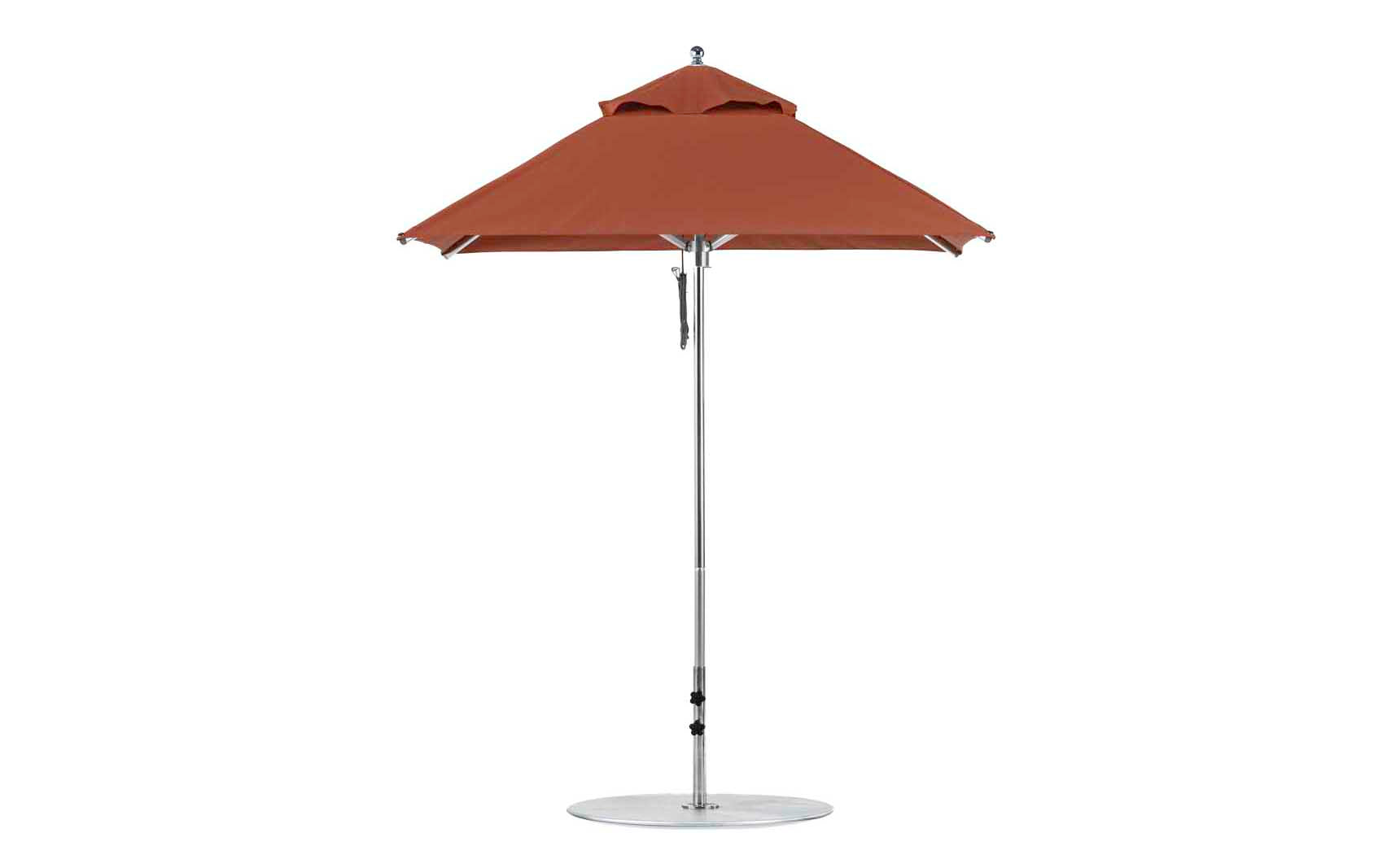 Ledge Lounger Premier 6.5' square pool umbrella with Terracotta canopy