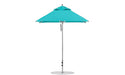 Ledge Lounger Premier 6.5' square pool umbrella with Turquoise canopy