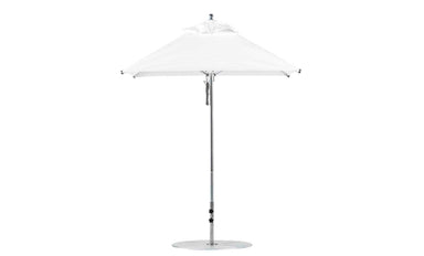 Ledge Lounger Premier 6.5' square pool umbrella with White canopy