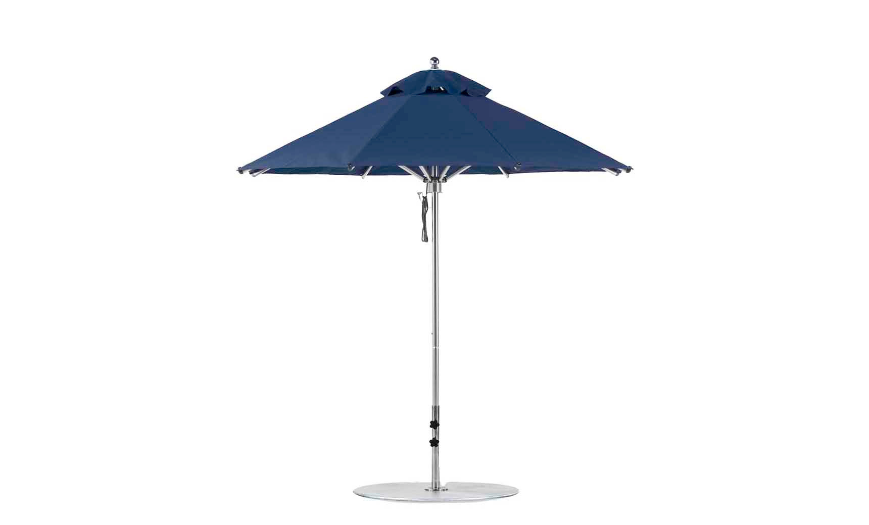 Ledge Lounger Premier 7.5' octagon pool umbrella with Captain Navy canopy