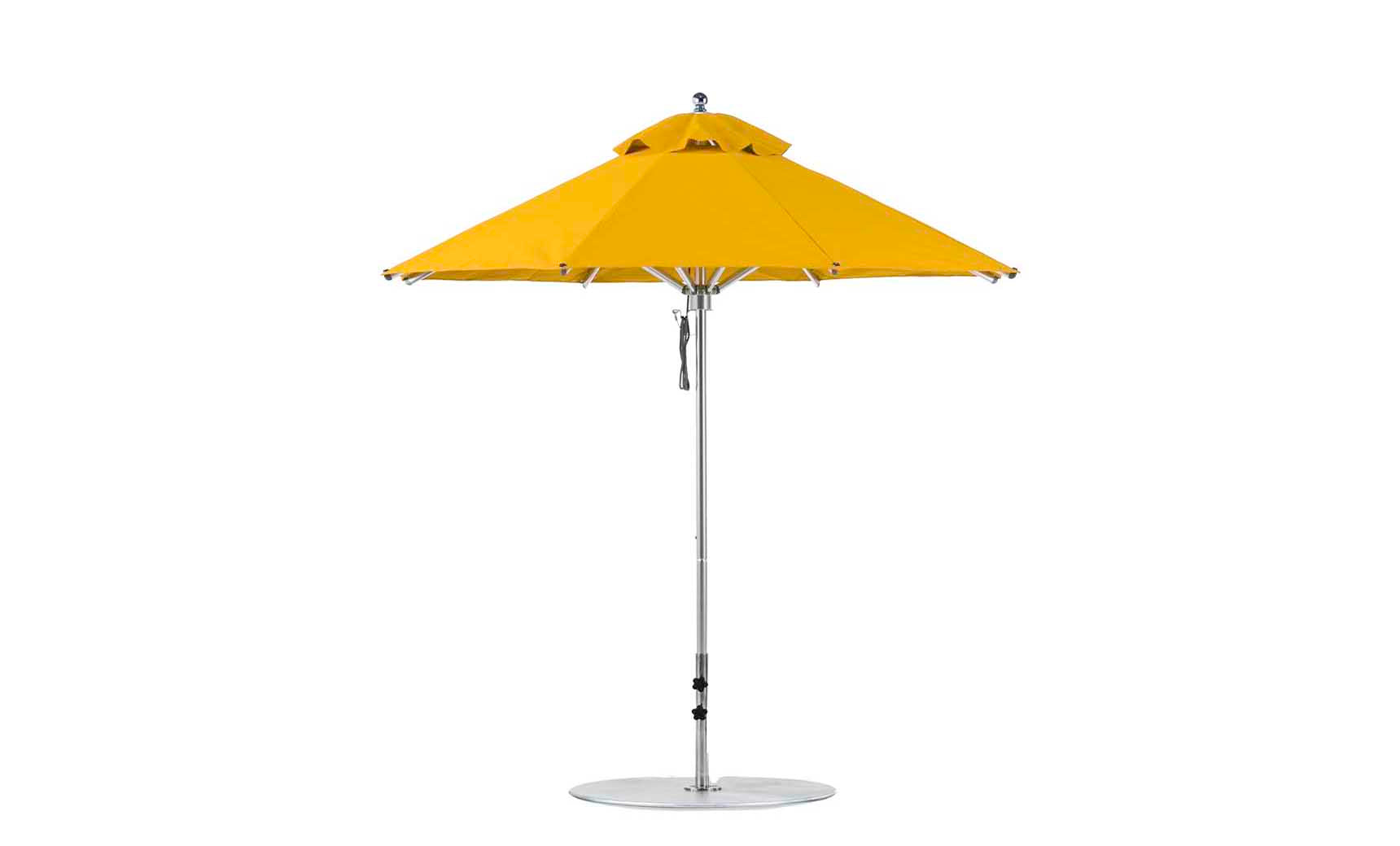 Ledge Lounger Premier 7.5' octagon pool umbrella with Sunflower Yellow canopy