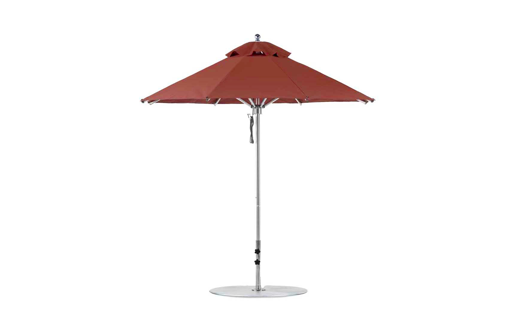 Ledge Lounger Premier 7.5' octagon pool umbrella with Terracotta canopy