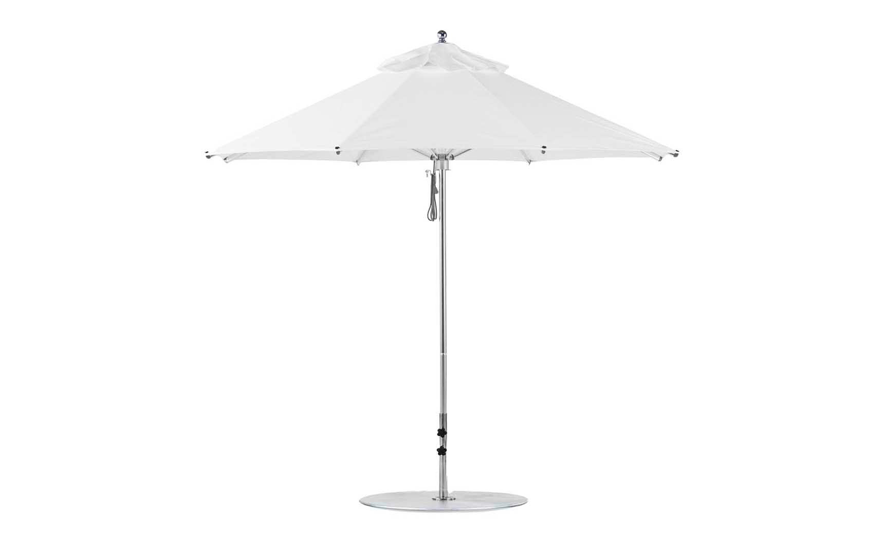 Ledge Lounger Premier 7.5' octagon pool umbrella with White canopy