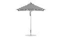 Ledge Lounger Premier 7.5' square pool umbrella with Black Stripe canopy