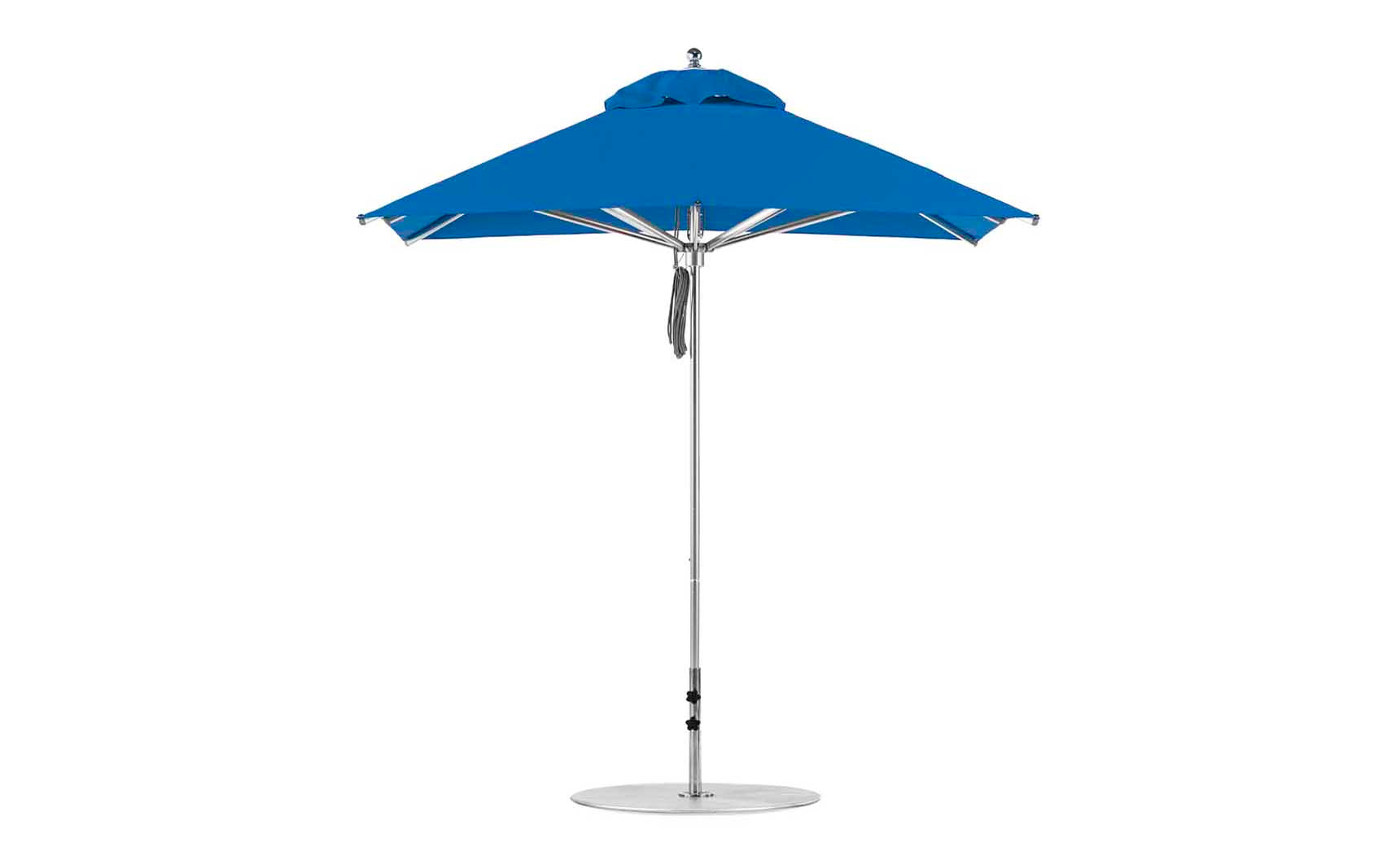 Ledge Lounger Premier 7.5' square pool umbrella with Pacific Blue canopy