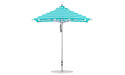 Ledge Lounger Premier 7.5' square pool umbrella with Turquoise Stripe canopy