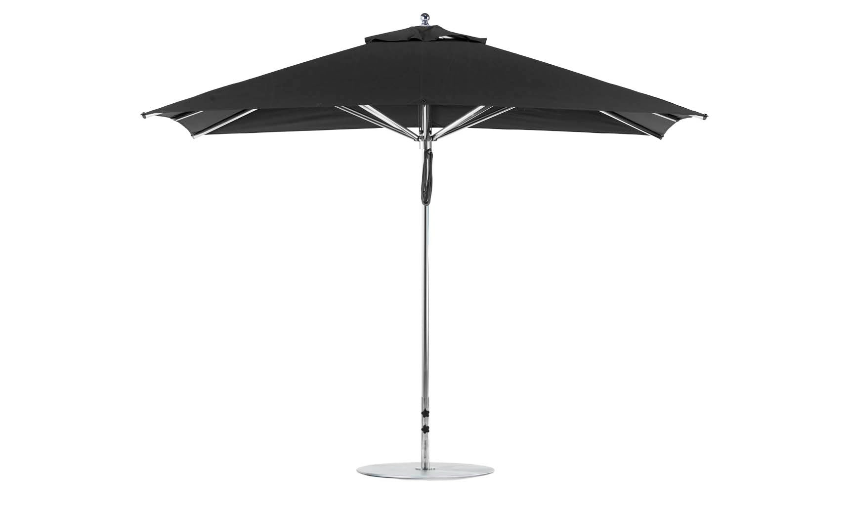 Ledge Lounger Premier 8.5' x 11' rectangle pool umbrella with Black canopy