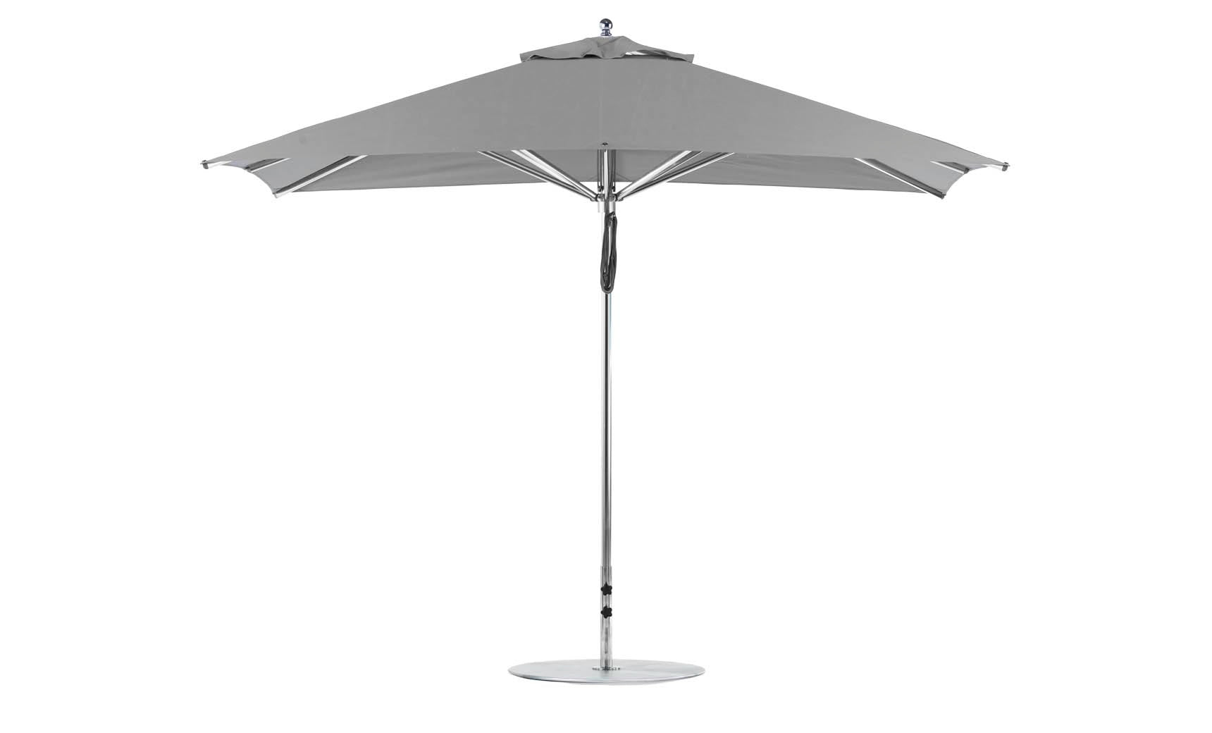 Ledge Lounger Premier 8.5' x 11' rectangle pool umbrella with Cadet Gray canopy