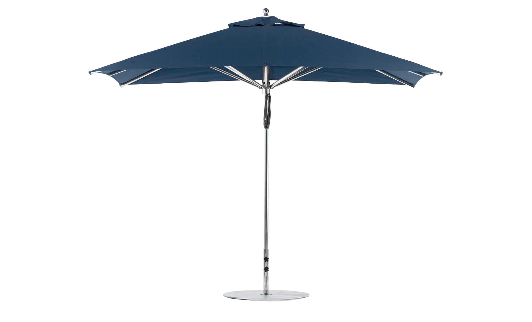 Ledge Lounger Premier 8.5' x 11' rectangle pool umbrella with Captain Navy canopy