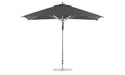 Ledge Lounger Premier 8.5' x 11' rectangle pool umbrella with Charcoal Gray canopy
