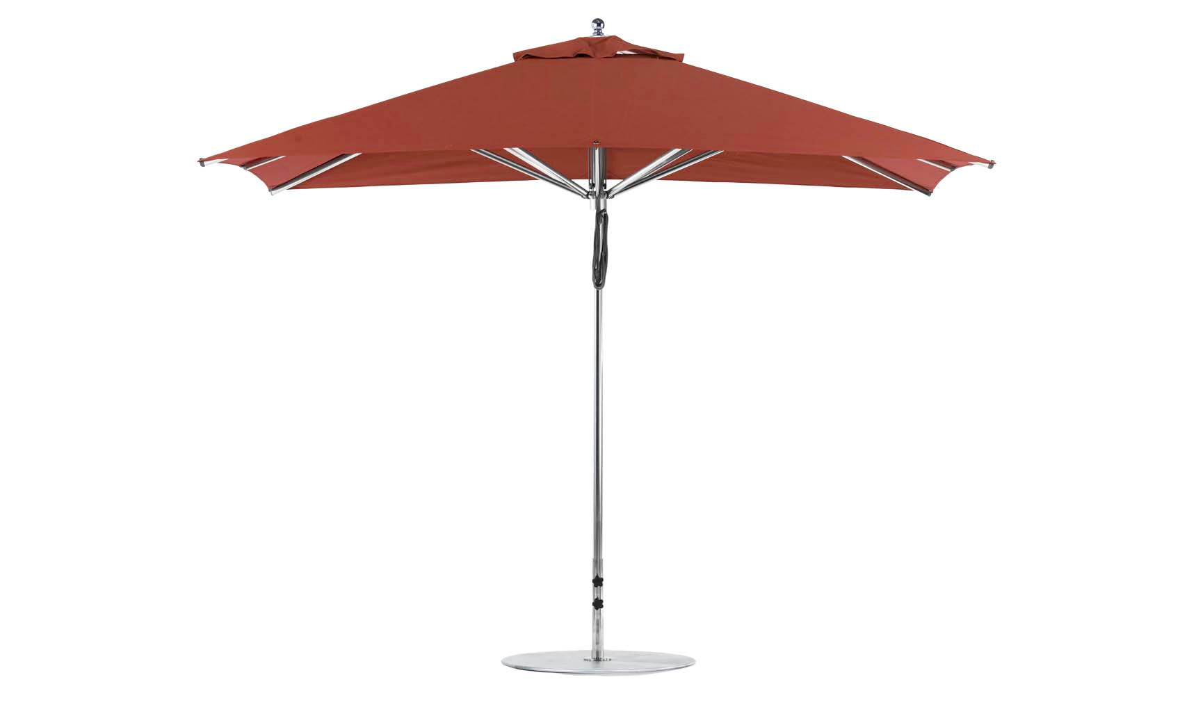 Ledge Lounger Premier 8.5' x 11' rectangle pool umbrella with Terracotta canopy