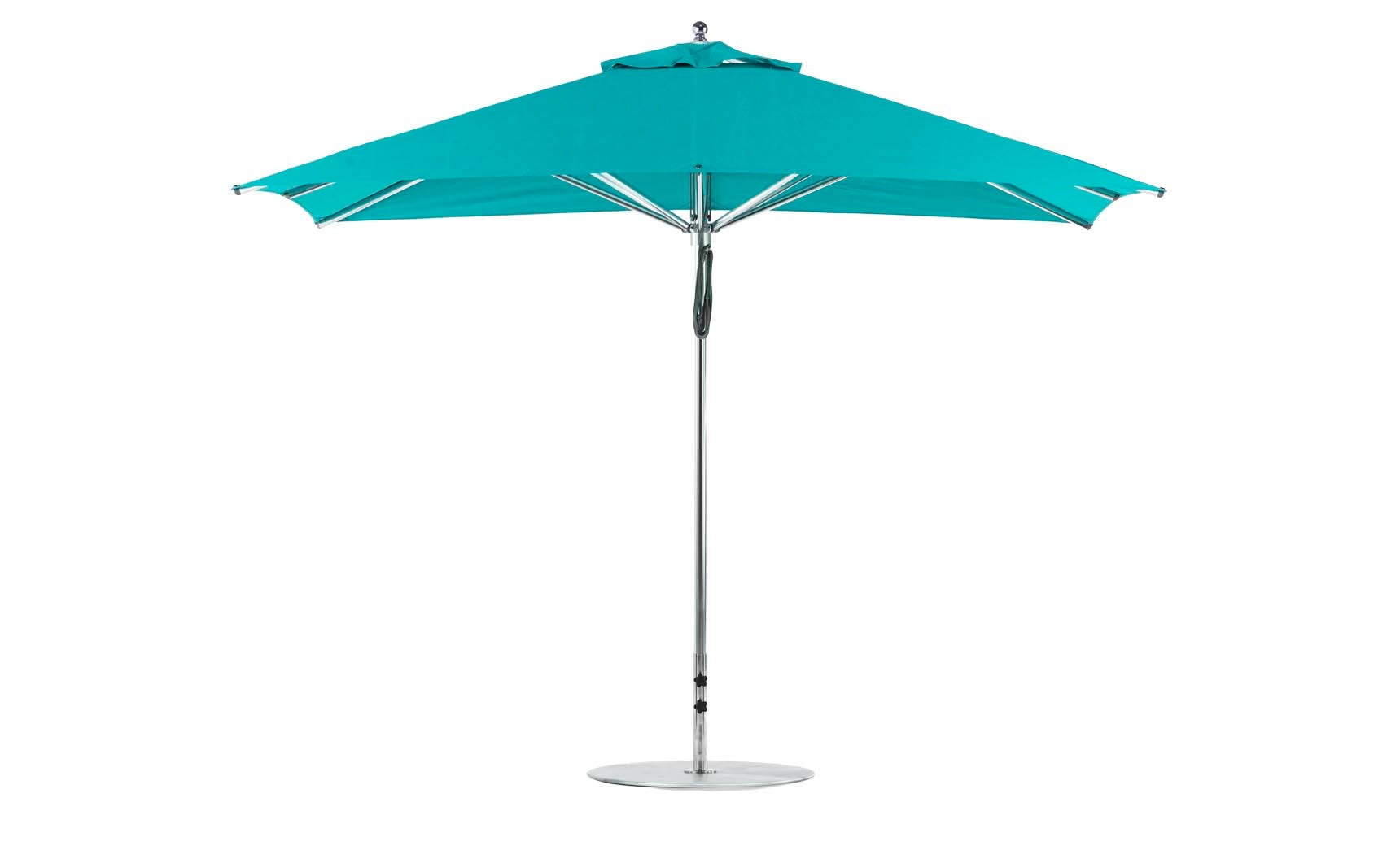 Ledge Lounger Premier 8.5' x 11' rectangle pool umbrella with Turquoise canopy