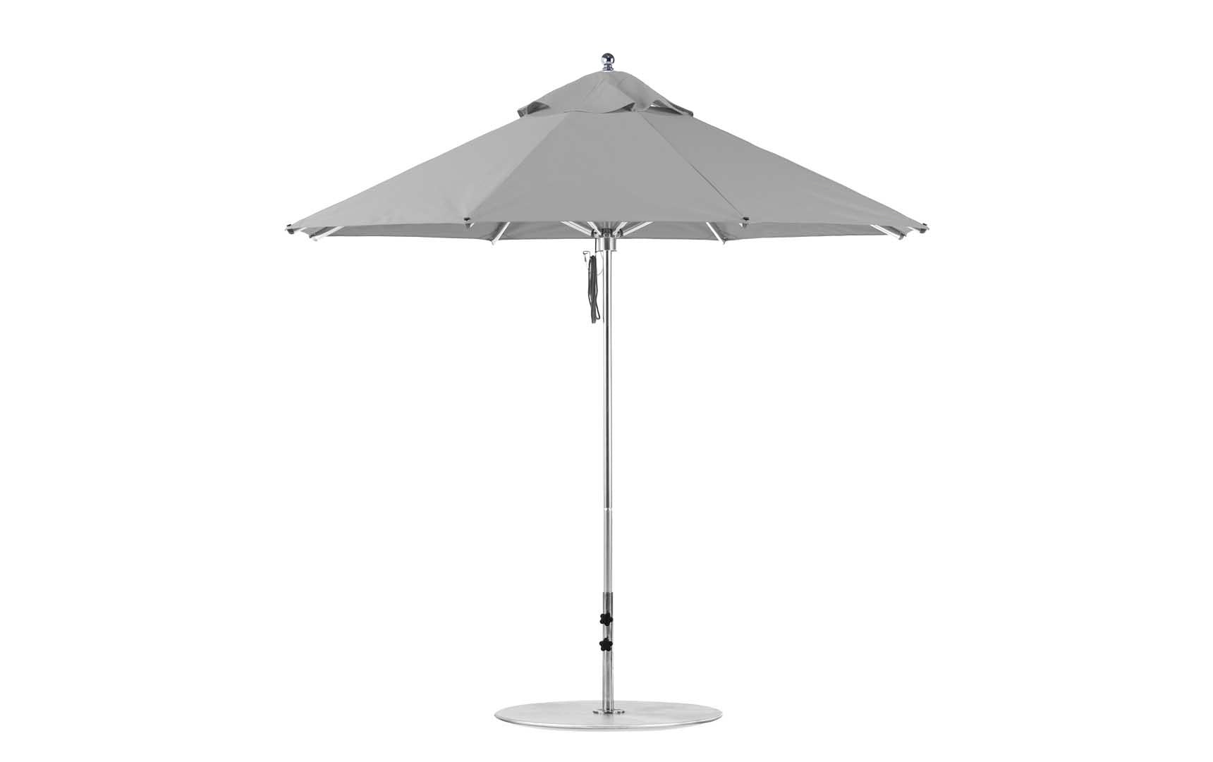 Ledge Lounger Premier 9' octagon pool umbrella with Cadet Gray canopy