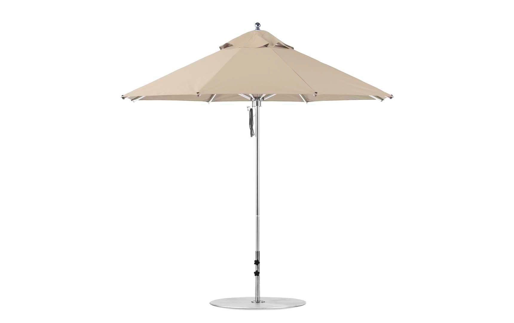 Ledge Lounger Premier 9' octagon pool umbrella with Linen canopy