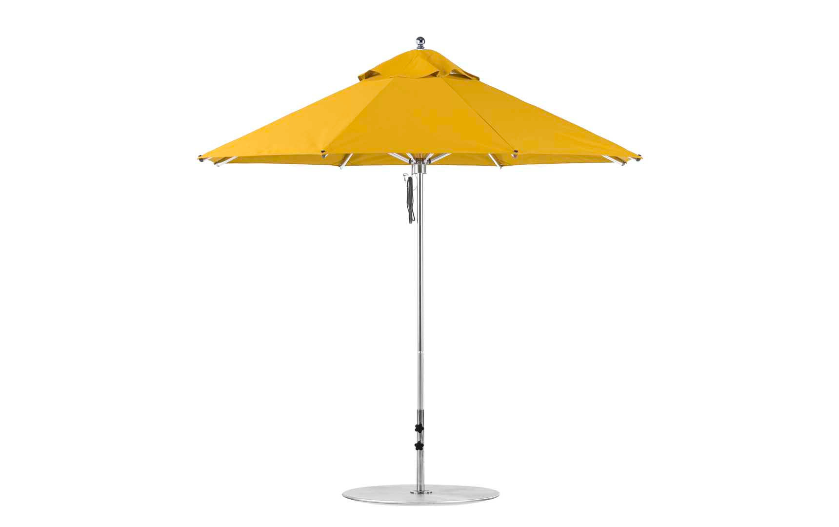 Ledge Lounger Premier 9' octagon pool umbrella with Sunflower Yellow canopy