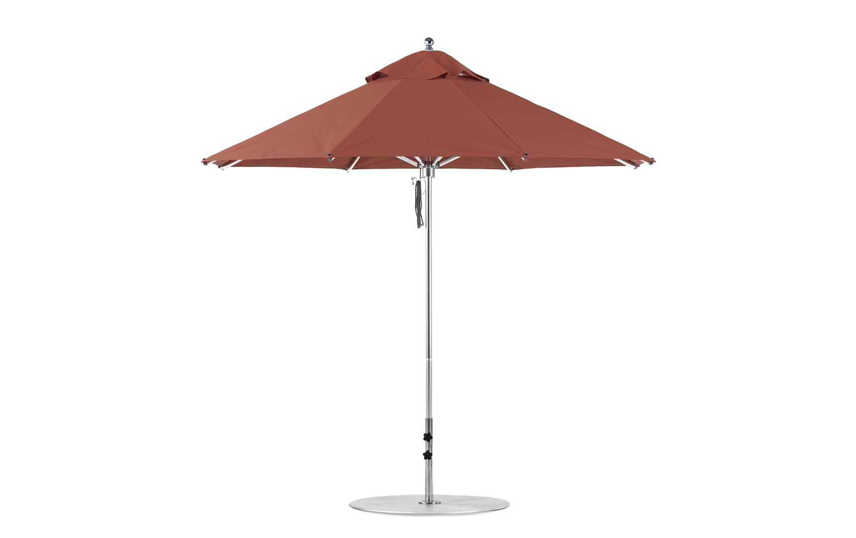 Ledge Lounger Premier 9' octagon pool umbrella with Terracotta canopy