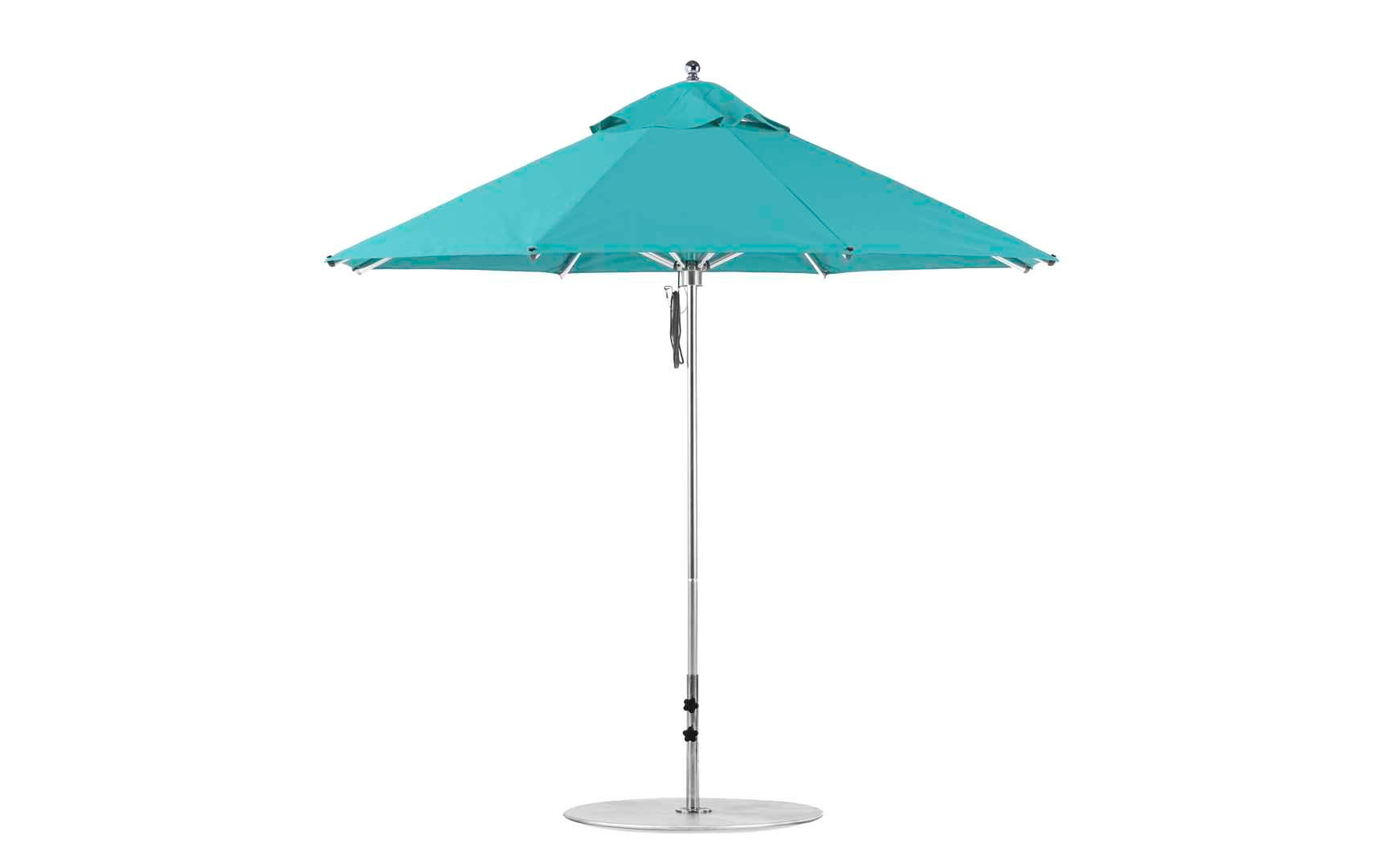 Ledge Lounger Premier 9' octagon pool umbrella with Turquoise canopy
