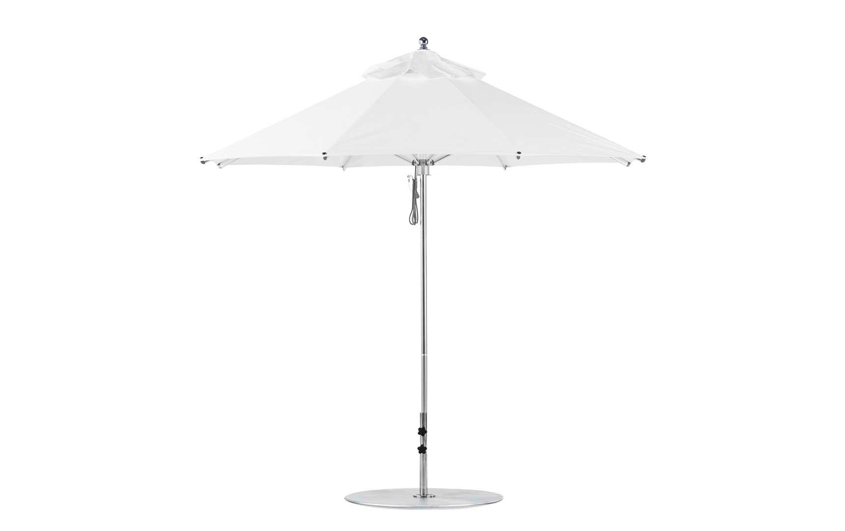Ledge Lounger Premier 9' octagon pool umbrella with White canopy