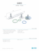 Ledge Lounger Ring Toss specification sheet showing the assembled set at 43 inches long, 10 inches wide, 9.5 inches high and 21 pounds
