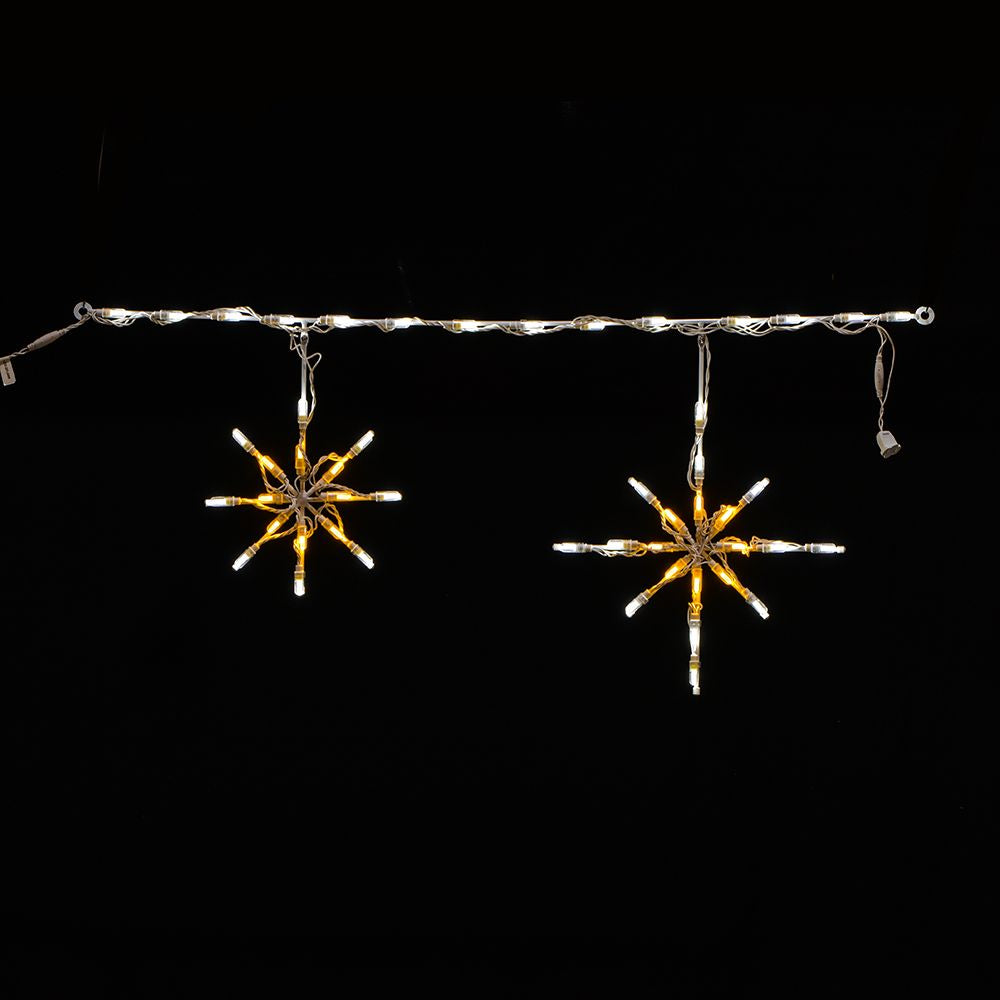 Brite Ideas LED Snowflake Roofline Lights Linkable Freestyle Christmas Lights (White)
