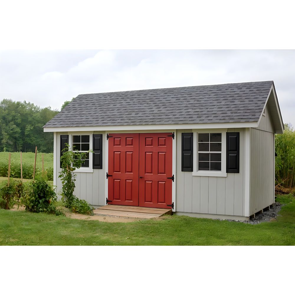 yard_craft_fairmont_storage_Shed_Kit_8x16_gray_and_red_door